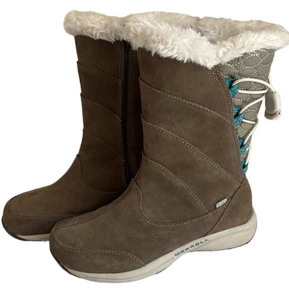 Merrell Jovilee winter boots Boulder/Sea Fog, W6 EUC very clean! - Picture 1 of 13